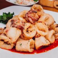 Fried Calamari · Spicy marinara.