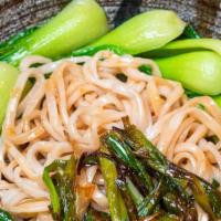 N7 Scallion And Ginger Noodles · Served without broth. Noodles are served in a scallion ginger sauce and topped with baby nap...