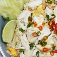 Khao Pad Pu - Lump Crab Fried Rice · lump crab fried rice, egg, flat chives
