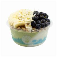 Glow Bowl · Half coconut blend half aloe blend (banana, aloe, coconut blend, wheatgrass, collagen & coco...