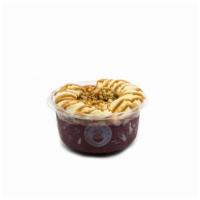 Power Bowl · Pure acai with chocolate protein. Topped with granola, banana, and peanut butter. Acai bowl ...