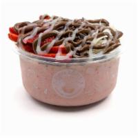 Stupid Cupid- Special Bowl · Base: Banana, strawberries, coconut milk. Topped with granola, strawberries, cacao nibs, coc...