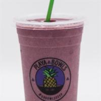 Acai Energy Smoothie 16Oz · Acai, strawberry, banana, apple juice, and coconut milk.