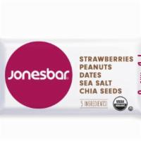 Pb&J Jones Bars · Strawberries, peanuts, dates, sea salt, chia seeds.