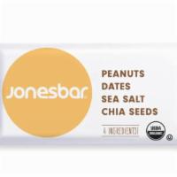 Peanut Butter Jones Bars · Peanuts, Dates, Sea Salt, Chia Seeds.