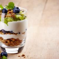 Yogurt Parfait · Fresh yogurt with fruit.