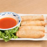 Fried Spring Rolls (4 Pieces) · Mushroom, carrot, sweet chili dipping sauce.