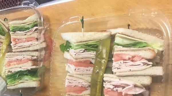 Roast Turkey And Swiss Club Sandwich · Lettuce and tomato. Triple decker sandwiches are served with French fries