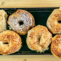 Bagels · Plain, everything, sesame, multi-grain, poppy, whole wheat, whole wheat everything, onion, g...