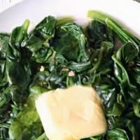 Sautéed Spinach · Sautéed and tossed with olive oil and garlic.