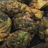 Side Sauteed Brussels Sprouts · Whole grain honey mustard glaze, roasted shallots