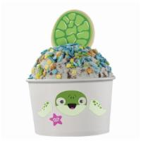 The Sea Turtle · One scoop of your favorite flavor in a specialty cup, topped with a chocolate shell and sea ...