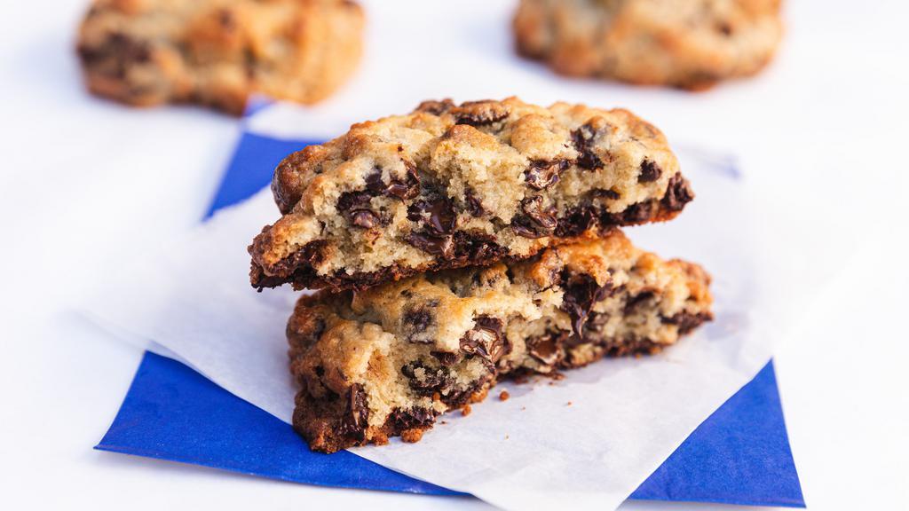 Two Chip Chocolate Chip Cookie · Not a nut fan? This Two Chip Chocolate Chip Cookie may be for you. Decadent and delicious, it's crispy on the outside with a satisfyingly thick and gooey center. Every bite is packed with two different types of rich chocolate chips.