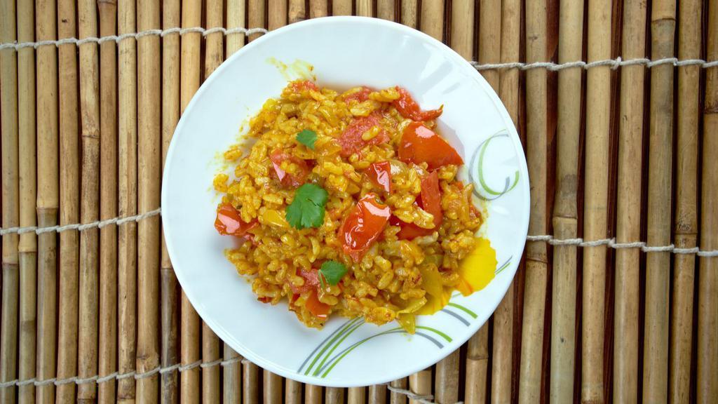 Zafrani Pulao · Fresh basmati rice cooked with a saffron flavor.