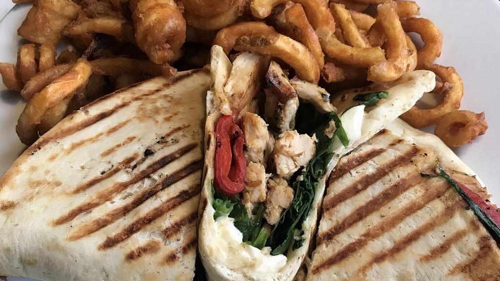 Chicken Portabella Panini	 · Grilled Chicken, Portabella Mushrooms, Cheese, Roasted Peppers, & Fresh Spinach