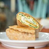 Greek Breakfast Wrap · 3 eggs, spinach, feta cheese & onions in wrap