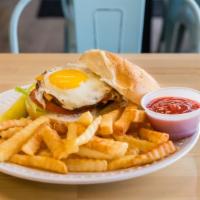 Joe'S Sunrise Burger · Pork Roll, Egg & American Cheese