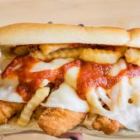 The Fat Soprano · Chicken fingers, mozzarella sticks, fresh mozzarella, fries & marinara