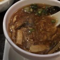 Hot & Sour Soup · Soup that is both spicy and sour typically flavored with hot pepper and vinegar.