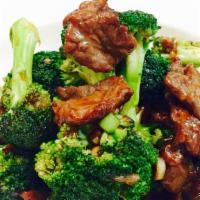 Beef With Broccoli · Brown sauce. Beef, broccoli, carrot.