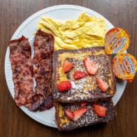 French Toast With Meat & 2 Eggs · 