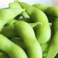 Edamame · Steamed soybean with salt.