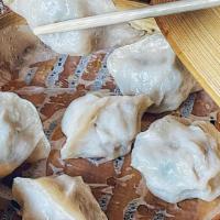 Beef & Cilantro · 6 pieces per order NOTE:All dumplings are cooked fresh to order and take a minimum of 10 min...