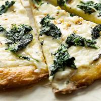 Florentine Pizza · Ricotta, Garlic, Spinach, and Fresh Mozzarella