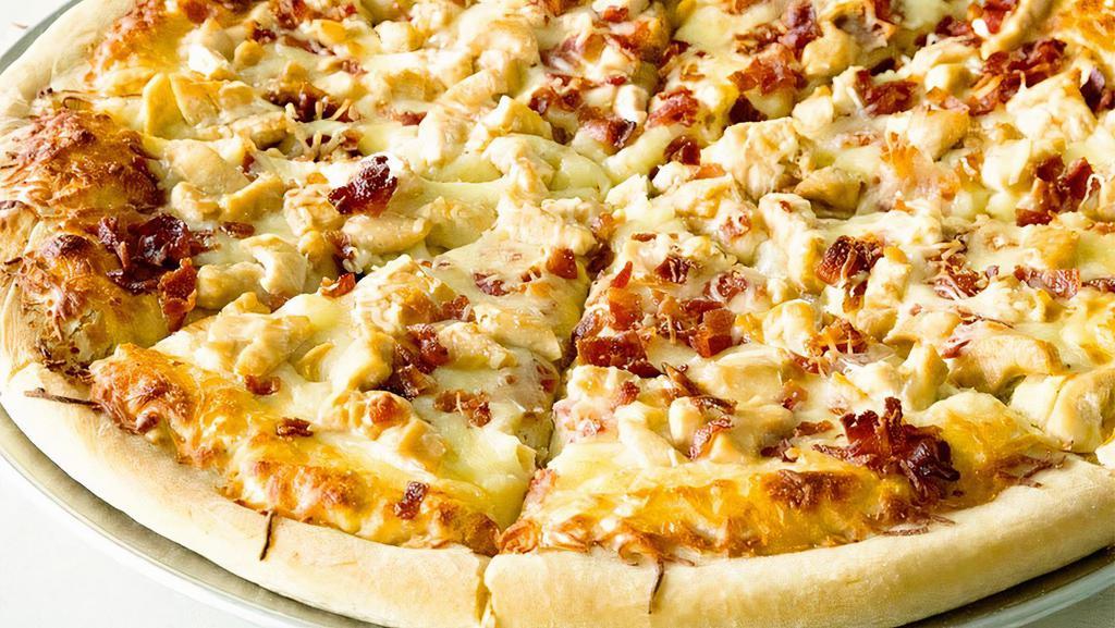 Chicken Bacon Ranch Pizza · Grilled Chicken, Bacon, and Ranch Dressing