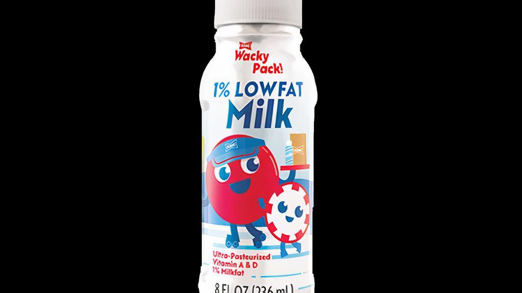 Milk Jug (1%) - White · It's good. Good for you. And tastes like milk. What's not to love? Ultra-Pasteurized and the perfect cold and creamy addition to any Combo or Wacky Pack® meal.  8 FL OZ (236 mL)