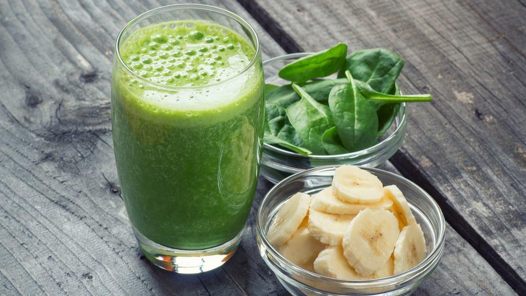 Healthy Green Smoothie · Healthy blend of green apple, spinach, mango, banana, pineapple.