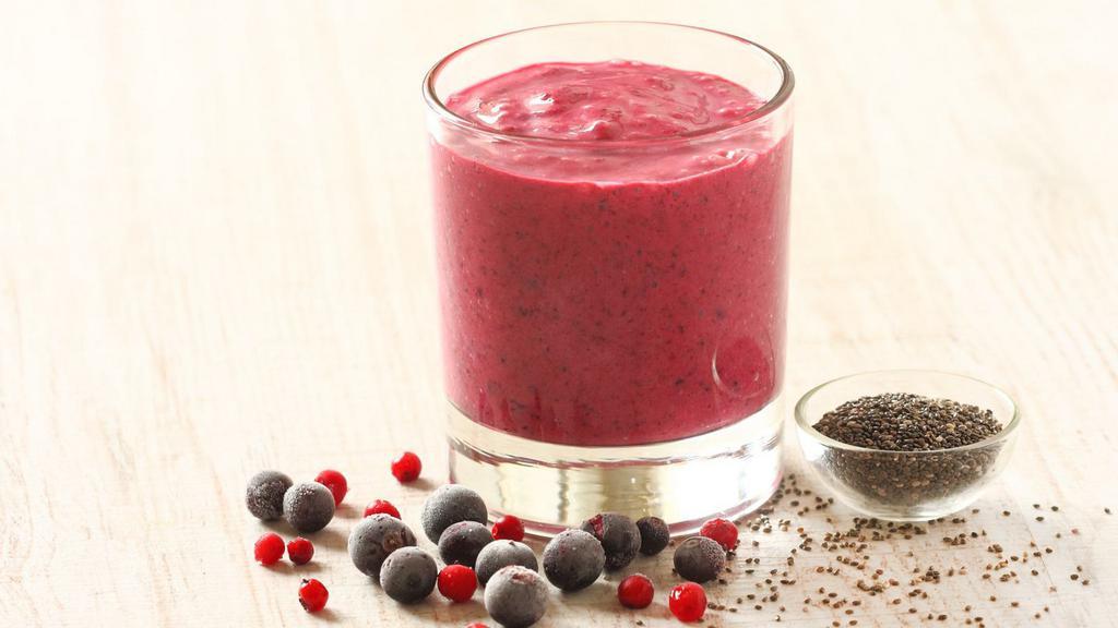 Berry Berry Smoothie · Fresh blend of blueberry, strawberry, honey, apple juice.