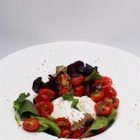 Burrata Salad · spring mix, cherry tomatoes, pine-nuts, balsamic drizzle