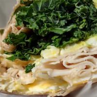 Spring Wrap · Eggs whites, boar’s head® mesquite smoked turkey, boar’s head® mild swiss cheese, kale and a...