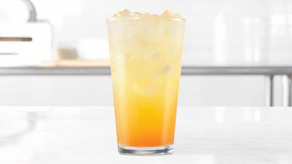 Peach Market Fresh Lemonade · Our classic Lemonade with peach puree.