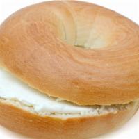 Bagel With Cream Cheese · Fresh toasted bagel with smooth and flavourful cream cheese.