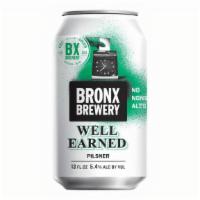 Bronx Brewery Well Earned Pilsner · 12oz can