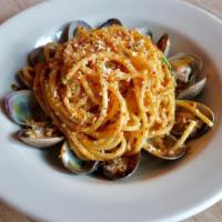 Spaghetti & Clams · ‘nduja sausage sugo, parsley