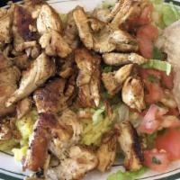 Chicken Shawarma Plate · Boneless chicken marinated in house spices.