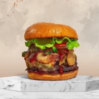 Notorious Bbq Burger  · American burger patty topped with melted cheese, barbecue sauce, and caramelized onions.