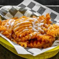 Waffle Cheese Fries · *contains gluten