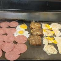 #9. Egg & Meat · 2 Fresh Eggs done your way with your choice of meat and Cheese  Mod pork roll, bacon, ham, s...