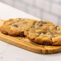 Chocolate Chip Cookies · Two jumbo cookies loaded with chocolate chips.