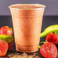 The George · Strawberry smoothie with cacao powder and banana