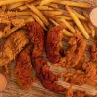 10 Tenders · 10 hand-breaded crispy chicken tenders. Choose Regular, Nashville Hot AF or Saucy Buffalo wi...
