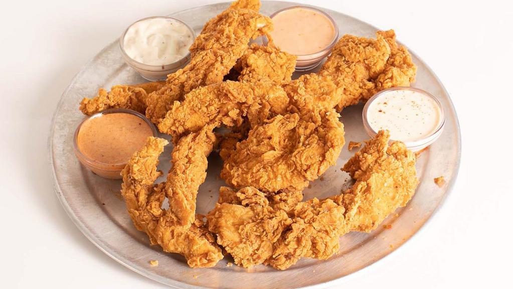 20 Tenders  · 20 hand-breaded crispy chicken tenders. Choose Regular or Nashville Hot AF with your choice of 4 sauces.