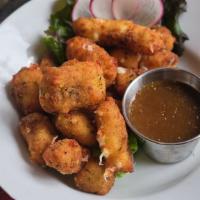 Fried Wisconsin Cheese Curds · Served with Spicy aioli