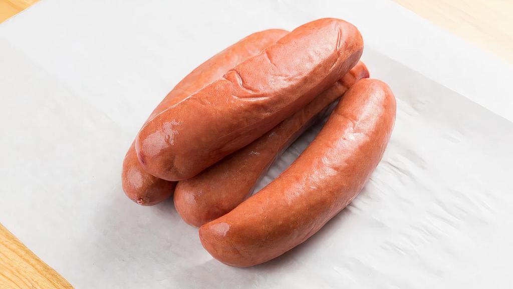 Knockwurst By The Pound · PACKAGE DETAILS
- This package includes your choice of 2-10 lbs. of Knockwurst
- Each pound includes approx. 4 Knockwurst
- Choose to add on mustard