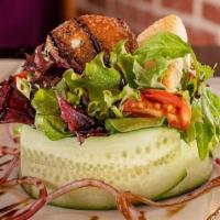 Rustica Salad · Mix Greens, cherry tomatoes, Tropea onions				
cranberry, goat cheese, cucumber,vinaigrette