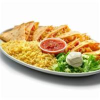 Lobster & Shrimp Quesadilla · This handheld masterpiece takes lobster and shrimp from delicious to cheesy-licious. Mixed c...
